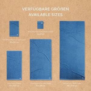 Handtuch MIG 2er-Set Baumwolle - 50 x 100 cm - Blau