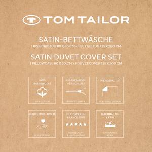 Satin-Bettwäsche Tom Tailor Baumwolle - Beige - 135 x 200 cm