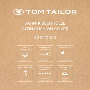 Satin-Kissenhülle Tom Tailor Baumwolle - Beige - 40 x 40 cm