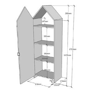 Kleiderschrank Casami Bruges Weiß