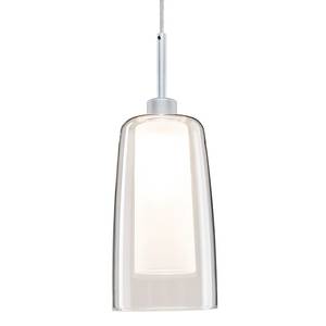 Hanglamp Urail Arido aluminium/gesatineerd glas - zilver - 1 lichtbron