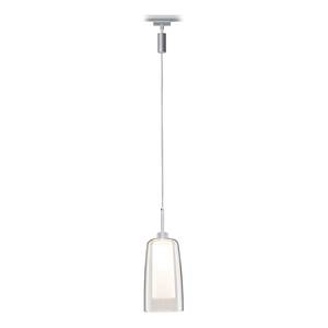 Hanglamp Urail Arido aluminium/gesatineerd glas - zilver - 1 lichtbron