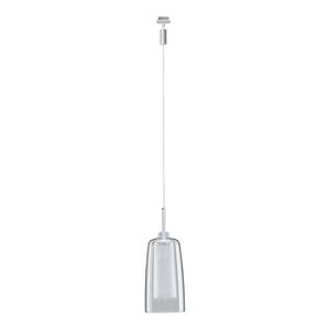 Hanglamp Urail Arido aluminium/gesatineerd glas - zilver - 1 lichtbron