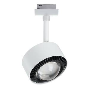 Lampada da soffitto Urail Spot Aldan Alluminio - 1 punti luce - Bianco / Nero