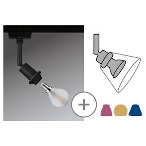 Plafondlamp Urail Spot Decosystems aluminium - zwart - 1 lichtbron