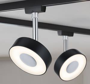 Plafondlamp Urail Spot Circle aluminium - 1 lichtbron - Zwart - ja