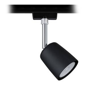 Plafondlamp Urail Spot Cover aluminium - 1 lichtbron - Zwart/chroomkleurig