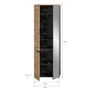 Garderobenschrank Gaipai Eiche Artisan Dekor / Anthrazit