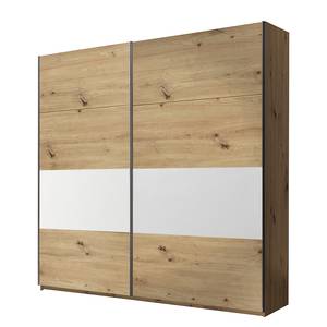 Armadio con ante scorrevoli Enoku effetto rovere Artisan - Larghezza: 215 cm - Basic