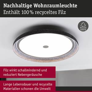 LED-plafondlamp Zarina aluminium/vilt - antracietkleurig - 1 lichtbron