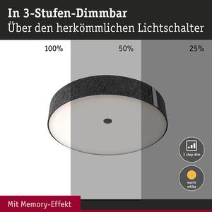 LED-plafondlamp Malika aluminium/kunststof - antracietkleurig - 1 lichtbron