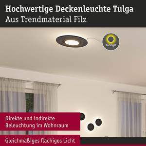 Lampada da soffitto a LED Tulga Alluminio / Feltro - Antracite - 1 punto luce