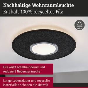 LED-Deckenleuchte Tulga Aluminium / Filz - Anthrazit - 1-flammig