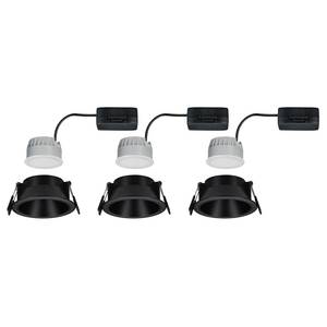 Inbouwlamp Cole Coin aluminium/kunststof - Zwart - Set van 3