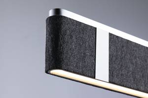 LED-hanglamp Jagun aluminium/vilt - antracietkleurig - 1 lichtbron