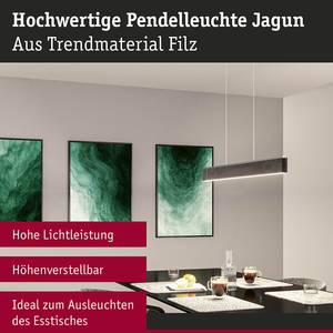 Suspension LED Jagun Aluminium / Feutre - Anthracite - 1 ampoule