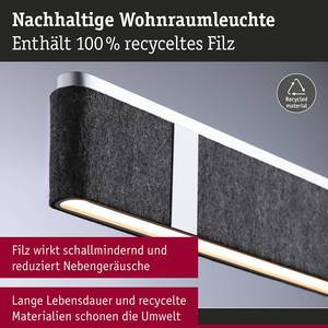 LED-Pendelleuchte Jagun Aluminium / Filz - Anthrazit - 1-flammig