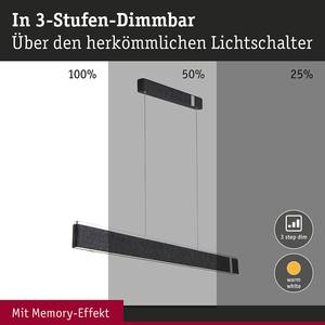 LED-Pendelleuchte Jagun Aluminium / Filz - Anthrazit - 1-flammig