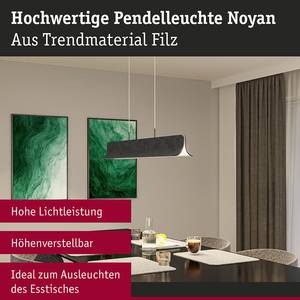 Suspension LED Noyan Aluminium / Feutre - Anthracite - 1 ampoule