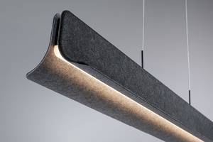 LED-hanglamp Noyan aluminium/vilt - antracietkleurig - 1 lichtbron