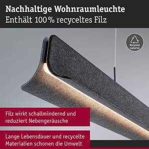 LED-hanglamp Noyan aluminium/vilt - antracietkleurig - 1 lichtbron