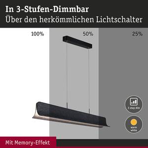 LED-Pendelleuchte Noyan Aluminium / Filz - Anthrazit - 1-flammig