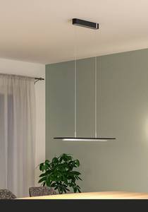 LED-hanglamp Tulga aluminium/vilt - antracietkleurig - 1 lichtbron