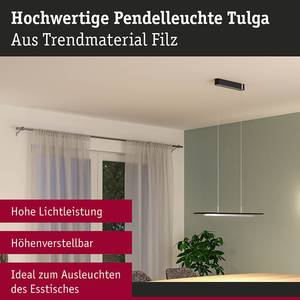 Suspension LED Tulga Aluminium / Feutre - Anthracite - 1 ampoule