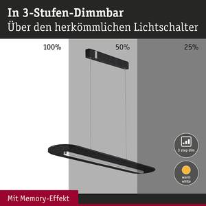 LED-hanglamp Tulga aluminium/vilt - antracietkleurig - 1 lichtbron