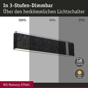 LED-wandlamp Jagun aluminium/vilt - antracietkleurig - 1 lichtbron