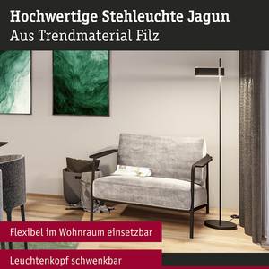 LED-Stehleuchte Jagun Aluminium / Filz - Anthrazit - 1-flammig