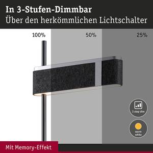 LED-Stehleuchte Jagun Aluminium / Filz - Anthrazit - 1-flammig