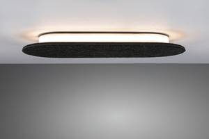 Applique murale LED Tulga ovale Aluminium / Feutre - Anthracite - 1 ampoule