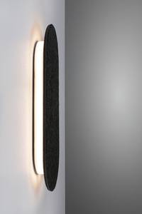 Applique murale LED Tulga ovale Aluminium / Feutre - Anthracite - 1 ampoule