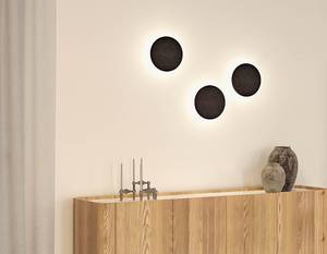 Applique murale LED Tulga ronde Aluminium / Feutre - Anthracite - 1 ampoule