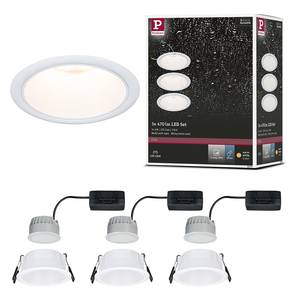 Lampada a incasso Cole Coin Alluminio / Materiale plastico - Bianco - Set da 3