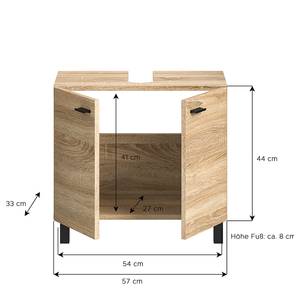 Waschbeckenunterschrank Bosor 2-teilig Eiche Sonoma Dekor