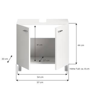 Waschbeckenunterschrank Bosor 2-teilig Weiß