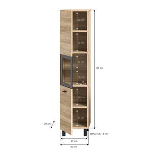 Midischrank Bosor mit Glastür Eiche Sonoma Dekor