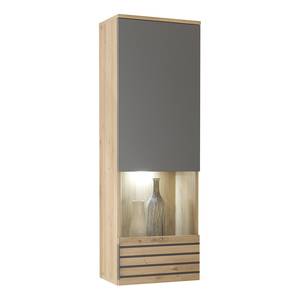 Vetrina pensile con illuminazione Jaquet Marrone - Grigio - Materiale a base lignea - 40 x 122 x 30 cm