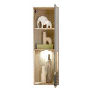 Vetrina pensile con illuminazione Jaquet Marrone - Grigio - Materiale a base lignea - 40 x 122 x 30 cm