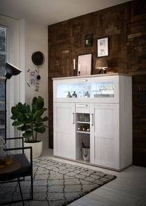 Highboard Kondzi witte larikshouten look/lichte San Remo eikenhouten look