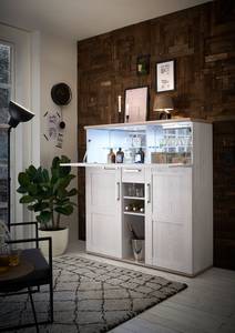 Highboard Kondzi witte larikshouten look/lichte San Remo eikenhouten look