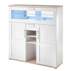 Highboard Kondzi witte larikshouten look/lichte San Remo eikenhouten look