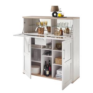 Highboard Kondzi witte larikshouten look/lichte San Remo eikenhouten look