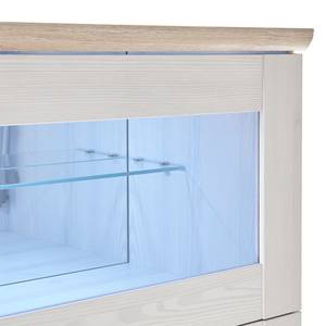 Credenza Kondzi Marrone - Bianco - Materiale a base lignea - 128 x 136 x 42 cm