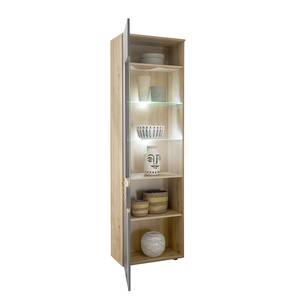 Vetrina con illuminazione Jaquet Marrone - Grigio - Materiale a base lignea - 58 x 199 x 37 cm