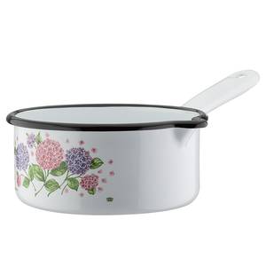 Pannenset Hortensie staal - wit/roze - 5-delige set