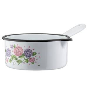 Pannenset Hortensie staal - wit/roze - 7-delige set