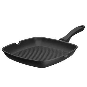 Grillpan Grillmeister gegoten aluminium - grijs